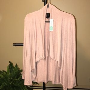 NWT Bobeau Winston Open Cardigan - light pink
